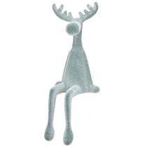 Artikel Elanden decoratieve rand zitter H31cm grijs 3 stuks