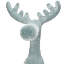 Artikel Elanden decoratieve rand zitter H31cm grijs 3 stuks