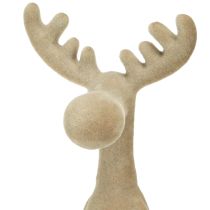 Artikel Elanden gevlokte rand sitter bruin 31cm 3 stuks