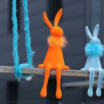 Artikel Paashaasjes om op een plank te zetten, decoratief voor de woonkamer, paasdecoratie, om op te zitten, 36 cm, 2 stuks