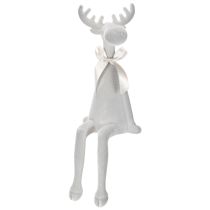 Artikel Kerstbeeldje van een rendier met lange poten, geschikt als decoratie op een plank, 54 cm