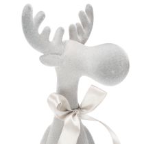 Artikel Kerstbeeldje van een rendier met lange poten, geschikt als decoratie op een plank, 54 cm