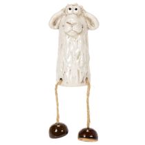 Artikel Keramische schaapfiguurtjes, zittend schaap, voor Pasen en decoratie het hele jaar door, 18 cm, 3 stuks