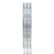 Controleer lint grijs 15 mm 15 m