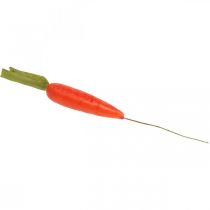 Artikel Decoratieve wortels, Paasdecoratie, wortels op draad, kunstmatige groenten oranje, groen H11cm 36 st.