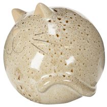 Artikel Keramische kattenfiguur, rond ontwerp, geschikt voor de woonkamer of slaapkamer, 13 cm