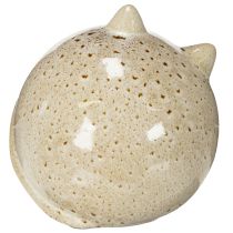 Artikel Keramische kattenfiguur, rond ontwerp, geschikt voor de woonkamer of slaapkamer, 13 cm