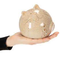 Artikel Keramische kattenfiguur, rond ontwerp, geschikt voor de woonkamer of slaapkamer, 13 cm