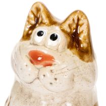 Artikel Keramische kattenbeeldjes, grappige dierenbeeldjes voor de woonkamer, 8 cm, 4 stuks