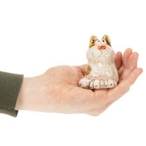 Artikel Keramische kattenbeeldjes, grappige dierenbeeldjes voor de woonkamer, 8 cm, 4 stuks