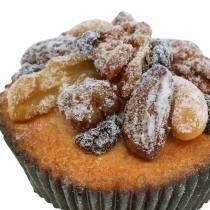 Muffins met noten kunst 7cm 3st