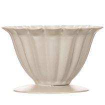 Artikel Kom, beker, bloemkelk, crèmekleurige decoratie, 9 cm