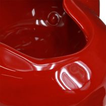 Artikel Keramieken decoratieve harten rood kom glanzend 13×15×6,5cm 2 st