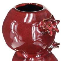 Artikel Keramiek vaas granaatappel bloemenvaas donkerrood H23,5cm