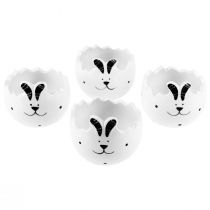 Artikel Paaseieren van keramiek decoratieve bloempot Pasen met paashaas 7,5 cm 4st