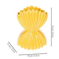 Artikel Pasta vaas van keramiek, decoratieve tafeldecoratie in mediterrane stijl voor woonkamer en kantoor, 16 cm
