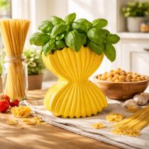 Artikel Pasta vaas van keramiek, decoratieve tafeldecoratie in mediterrane stijl voor woonkamer en kantoor, 16 cm