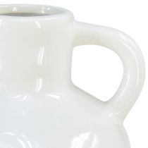 Artikel Keramieken vaas witte vaas met 2 handgrepen keramiek Ø7cm H11,5cm