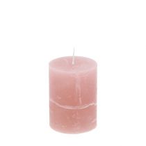 Kaars schemerig roze 60mm x 80mm gekleurd 8st