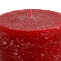 Artikel Kaars rood 85mm x 200mm stompkaars effen gekleurd 2 st