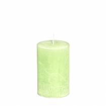 Artikel Kaars limoengroen​​​​​​ effen gekleurd 60mm x 80mm 4 st