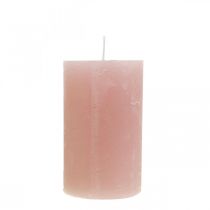 Stompkaarsen roze geverfd 60 × 100 mm 4st