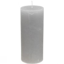 Artikel Staande kaarsen effen lichtgrijs 85×200mm 2 st