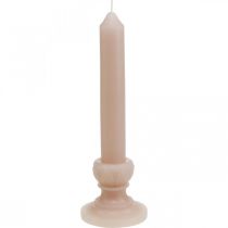 Sierstaafkaars roze nostalgie kaarsvet effen gekleurd 25cm