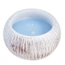 Artikel Citronella Kaars Blauw Keramiek Schaal Vintage Balkon H8cm