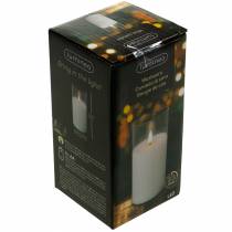 Artikel LED kaars in glas echte wax wit Ø7.5cm H10cm