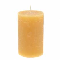 Artikel Effen gekleurde kaarsen honing 85×150mm 2st