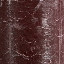 Artikel Luxe Bourgondische pilaarkaarsen, set van 2, effen kleur, 85x200mm, voor romantisch en decoratief gebruik