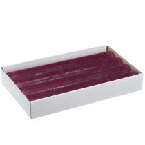 Artikel Kaarsen effen gekleurd in Berry stokkaarsen 34x240mm 4 st