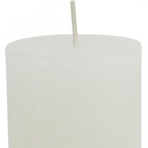Zuilkaarsen Rustiek gekleurde kaarsen wit 60/110mm 4st