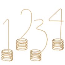 Artikel Kaarsdecoratie Advent cijfers 1-4 mat goud metaal H10cm 4 stuks