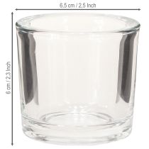 Artikel Kaars Glazen Pot Mini Glazen Emmer Helder Ø6.5cm H6cm 6st