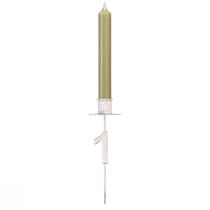 Artikel Kaarsenhouder Advent met doorn en cijfers wit H11cm 4 st