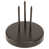 Artikel Kaarsenhouder Adventskrans metaal mat zwart Ø8cm 4 stuks