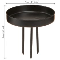 Artikel Kaarsenhouder Adventskrans metaal zwart mat Ø8cm 4 stuks