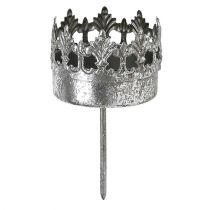 Artikel Kaarshouder antiek zilver Ø5cm H10cm 1 st