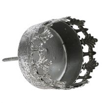 Artikel Kaarshouder antiek zilver Ø5cm H10cm 1 st
