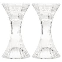 Artikel Kaarshouder glas rond stokkaarshouder Ø7cm H13cm 2st