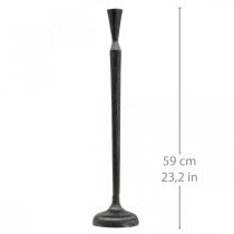 Kandelaar Zwart Kandelaar Metaal Ø13cm H59cm