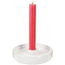 Artikel Kaarsenhouder Keramiek Wit – Moderne Kaarsenhouder voor Taper Kaarsenhouders Ø13cm 2 Stuks