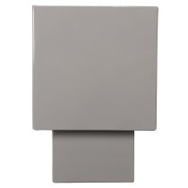Artikel Grijze kubusvormige plantenbak met voet voor moderne decoratie, 22 cm