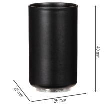 Artikel Ronde magnetische kaarsenhouder, matzwart, voor taps toelopende kaarsen van 25 mm, 4 stuks