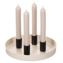 Artikel Ronde magnetische kaarsenhouder, matzwart, voor taps toelopende kaarsen van 25 mm, 4 stuks