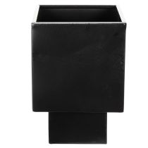 Artikel Zwarte kubusvormige plantenbak met voet, modern, 22 cm