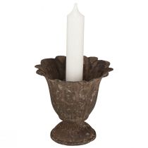 Artikel Kaarshouder trofee antieke stokkaarshouder metaal Ø10cm H9,5cm