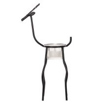 Artikel Rendier kaarsenhouder met theelichtglas, 28 cm